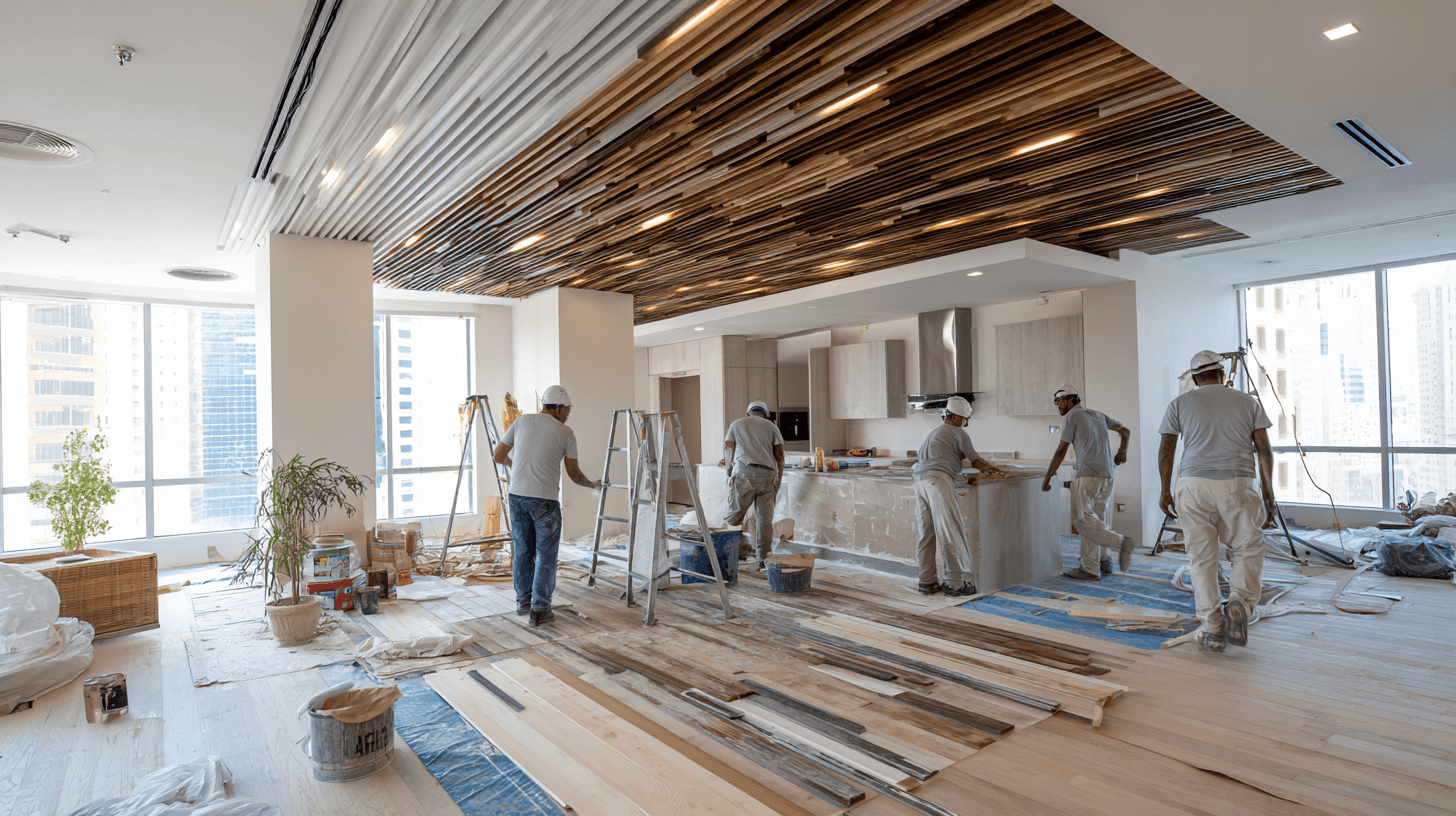 Apartment renovation work in progress