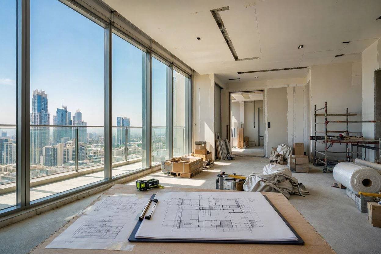Apartment Fit-Out & Renovation Execution Dubai Apartment fit-out and renovation work in progress in Dubai
