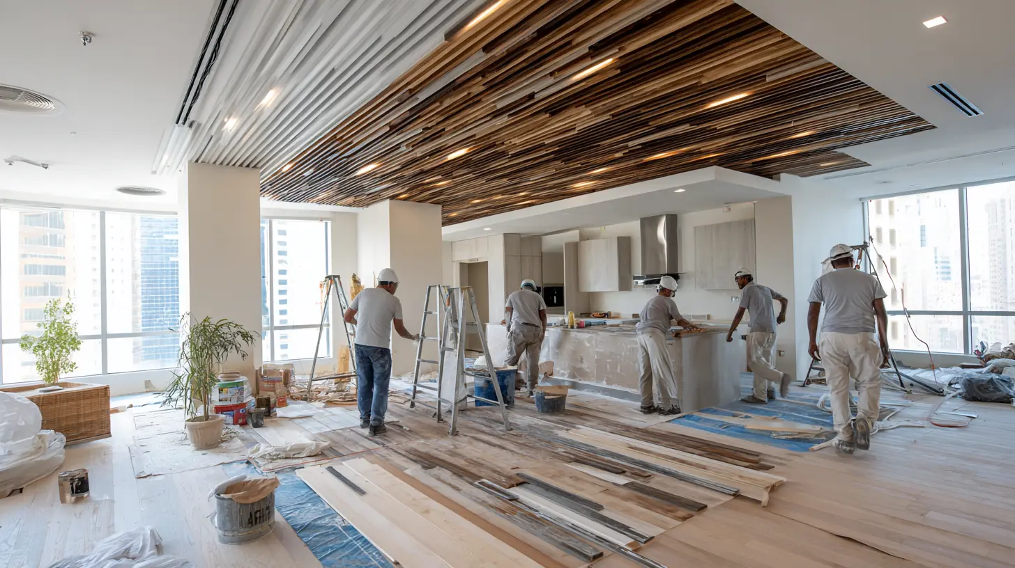 Apartment Renovation Process Dubai Apartment renovation and fit-out in progress in Dubai
