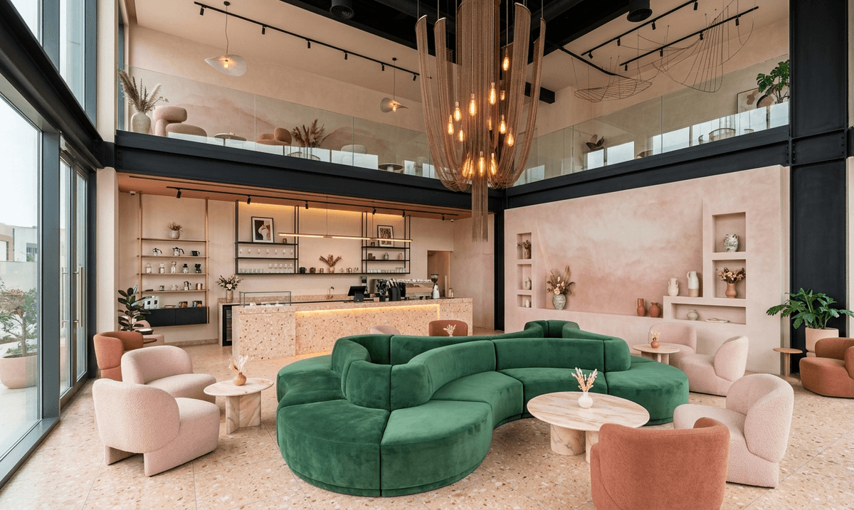 Cafe shelving and display design in Dubai