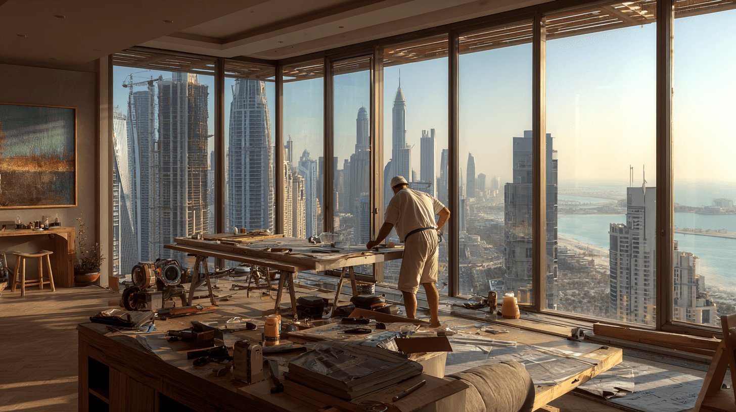 luxury Dubai apartment under renovation