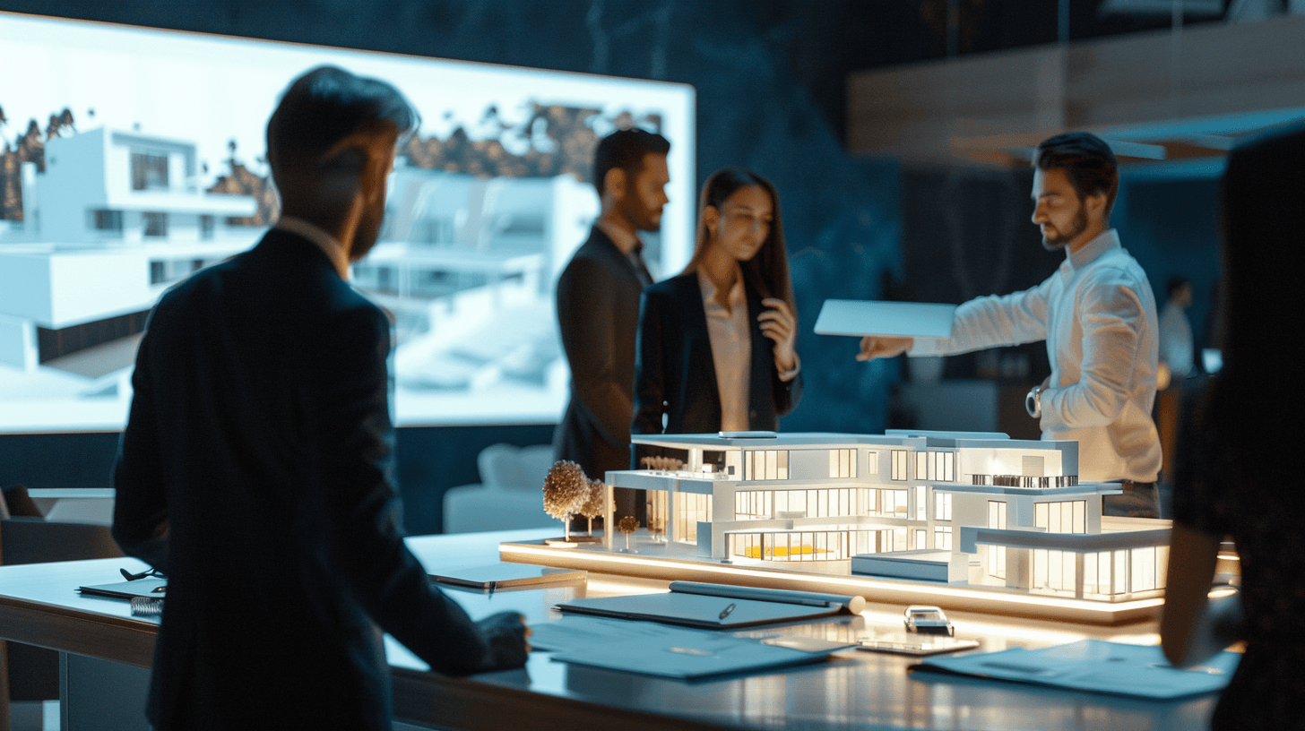 Casa Kraft project management team presenting a villa renovation plan