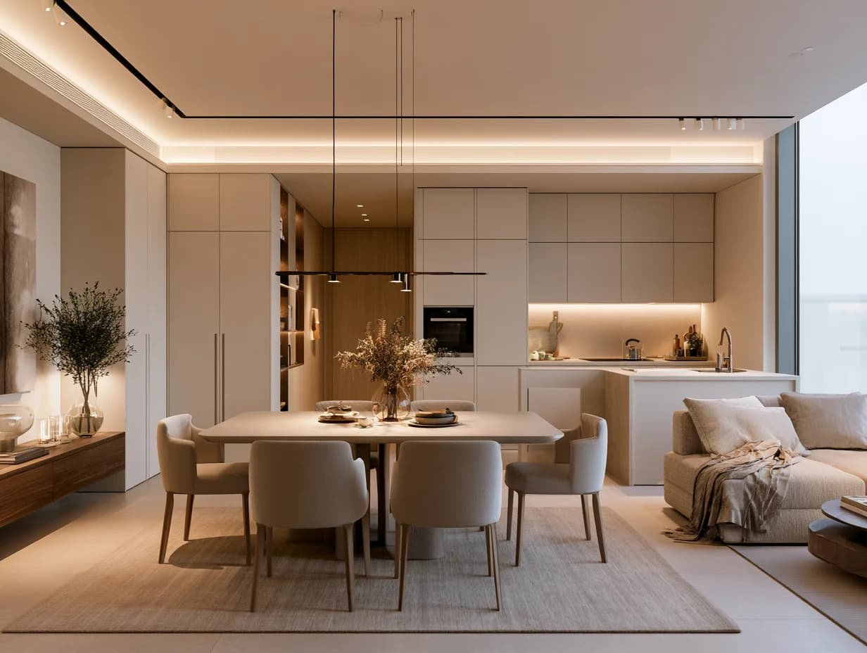Small Apartment Interior Design Dubai Space-efficient luxury interior design for a compact Dubai apartment
