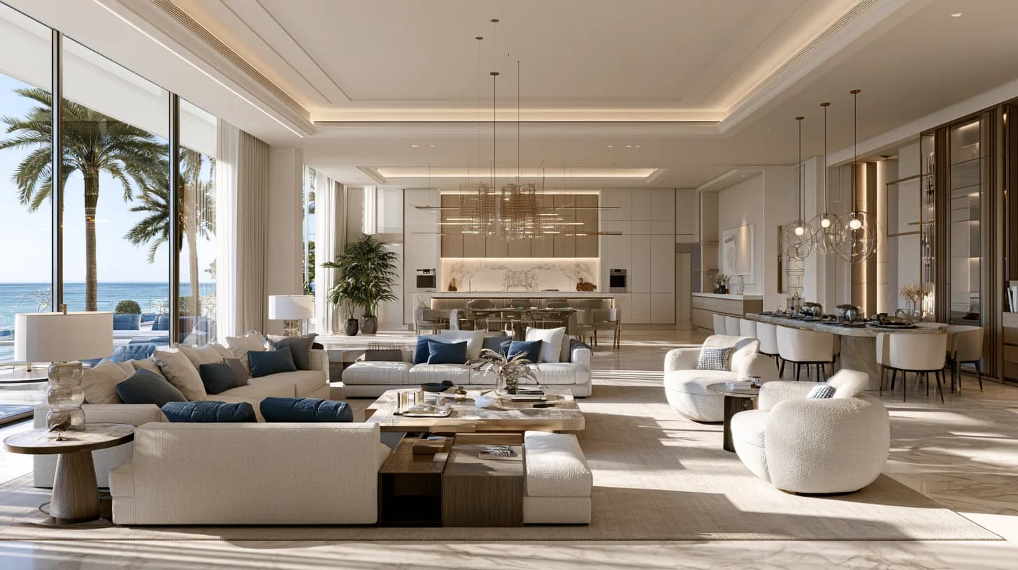 Spacious Luxury Villa Interior in Palm Jumeirah Spacious luxury Palm Jumeirah villa interior